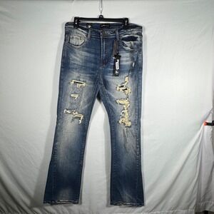 NWT Men's Preme 5 Pocket Rip & Repair Jeans Sz 34X35